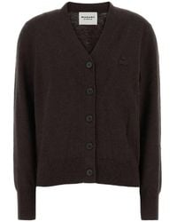 Isabel Marant - Logo-Patch V-Neck Cardigan - Lyst