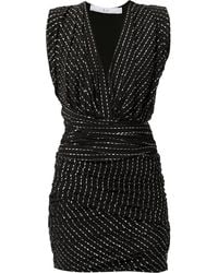 IRO - Robe Courte Froncée À Effet Métallisé - Lyst