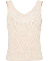 Max Mara - Knitted Cotton-blend Top - Lyst