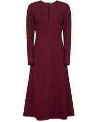 Blanca Vita - Keyhole-Neck Flared Midi Dress - Lyst