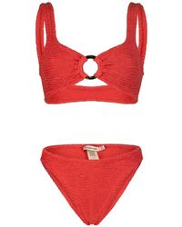 Paramidonna - Irina Ring-Detail Textured Bikini - Lyst