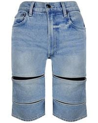 Contessa Mills - Arcana Leather-Piped Shorts - Lyst
