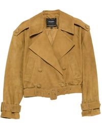 retroféte - Belted Suede Jacket - Lyst