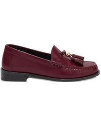 Furla - Tassel Brushed Leather Loafers - Lyst