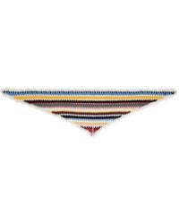 Ganni - Striped Crochet Triangle Scarf - Lyst