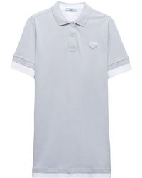 Prada - Cotton-piqué Polo Mini Dress - Lyst