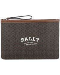 Bally - Monogram-Print Clutch Bag - Lyst
