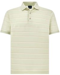 Paul & Shark - Striped Cotton Polo Shirt - Lyst