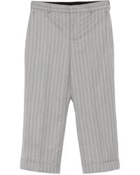 Moschino - Pinstripe Cropped Trousers - Lyst