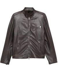 Tagliatore - Zip-Up Leather Jacket - Lyst
