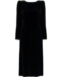 Gucci Met Kristallen Versierde Fluwelen Jurk Met Open Achterzijde - Zwart