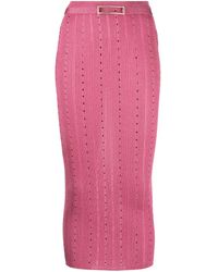 Alessandra Rich - Gebreide Midi-Rok - Lyst