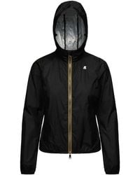 K-Way - Hooded Zip-Front Jacket - Lyst