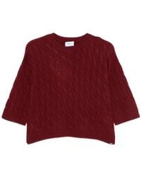 Marella - Mlsradura Crew Neck Cable-Knit Sweater - Lyst