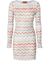 Missoni - Mini-Jurk Met Zigzag Patroon - Lyst