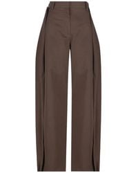 Loewe - Cotton And Silk Blend Trousers - Lyst