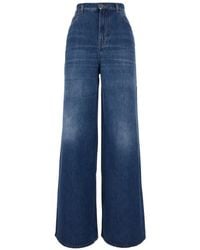 Chloé - Logo-Patch Wide-Leg Jeans - Lyst
