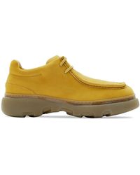 Burberry - Creeper Suede Derby Shoes - Lyst