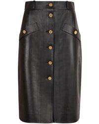 Bally - Lederrock Mit Perforiertem Emblem - Lyst