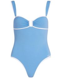 KARL LAGERFELD - Signature Cheeky Swimsuit - Lyst