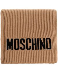 Moschino - Ribbed Logo Scarf - Lyst