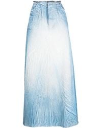 DIESEL - De-Pago-Fsd1 Denim Maxi-Rok Met A-Lijn - Lyst
