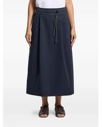 Peserico - Tie-Detail Midi Skirt - Lyst