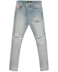 Amiri - Leather-Trimmed Jeans - Lyst