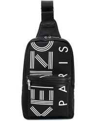 KENZO Schultertasche -Logo 'Crew' - Schwarz