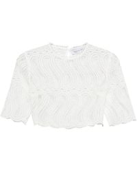 Raquel Diniz - Sabi Gewelfde Top Met Kant - Lyst