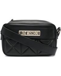 Love Moschino - Quilted Logo Plaque Crossbody Bag - Lyst
