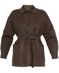 Max Mara - Single-Breasted Cashmere Foule Jacket - Lyst