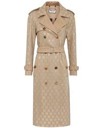 Philipp Plein - Trench Ceinturé À Motif Monogrammé - Lyst