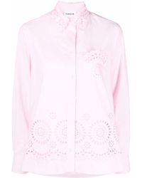 P.A.R.O.S.H. - Broderie Anglaise Blouse - Lyst