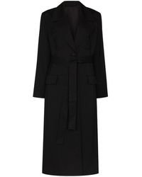 Commission Single-breasted Wool Coat - Black
