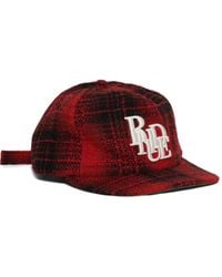 Rhude - Cappello Da Baseball A Quadri Con Logo Ricamato - Lyst
