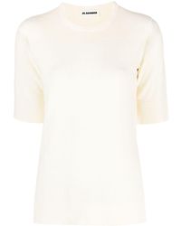Jil Sander - Round-neck Knitted T-shirt - Lyst