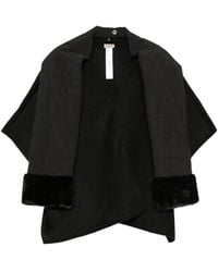 Twinset - Faux Fur-Trimmed Cape - Lyst