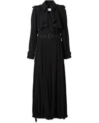 Burberry Press-stud Detail Jersey Trench Coat - Black