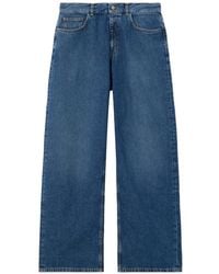 Palm Angels - Curved Logo Denim Jeans - Lyst