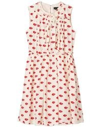Marc Jacobs - Lips Pleated Midi Dress - Lyst