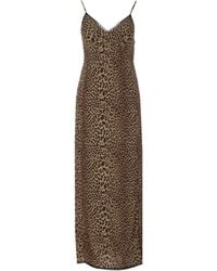 Zadig & Voltaire - Lace-Trimmed Leopard-Print Midi Dress - Lyst