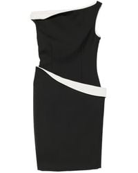 Rohe - Asymmetric Two-Tone Midi Dress - Lyst