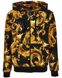 Versace Jeans Couture - Baroque-Print Zip-Up Hoodie - Lyst