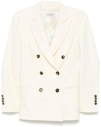 Alberto Biani - Double-Breasted Virgin Wool Blazer - Lyst