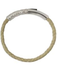Burberry - Check Leather Bracelet - Lyst