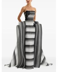 Gemy Maalouf - Beaded-Appliqué Strapless Gown - Lyst