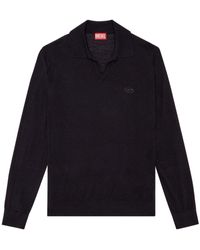 DIESEL - K-Glare wool polo shirt - Lyst