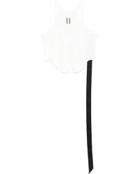 Rick Owens - Raw-Edge Ribbon Tank Top - Lyst