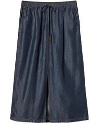 Twinset - Jupe Mi-Longue En Chambray - Lyst